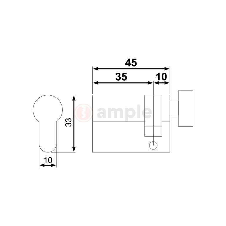 Evaloc-6-45PK-Euro-Profile-Half-Passage-Cylinder-2