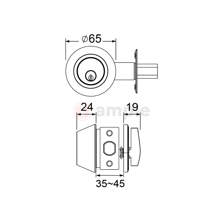 Evaloc-CS3101-6-SS-6-Pin-Single-Cylinder-Deadbolt-2