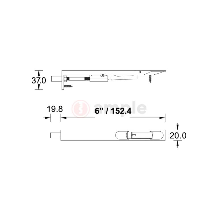 Evaloc-FB150LT-Lever-Type-Flush-Bolt-2