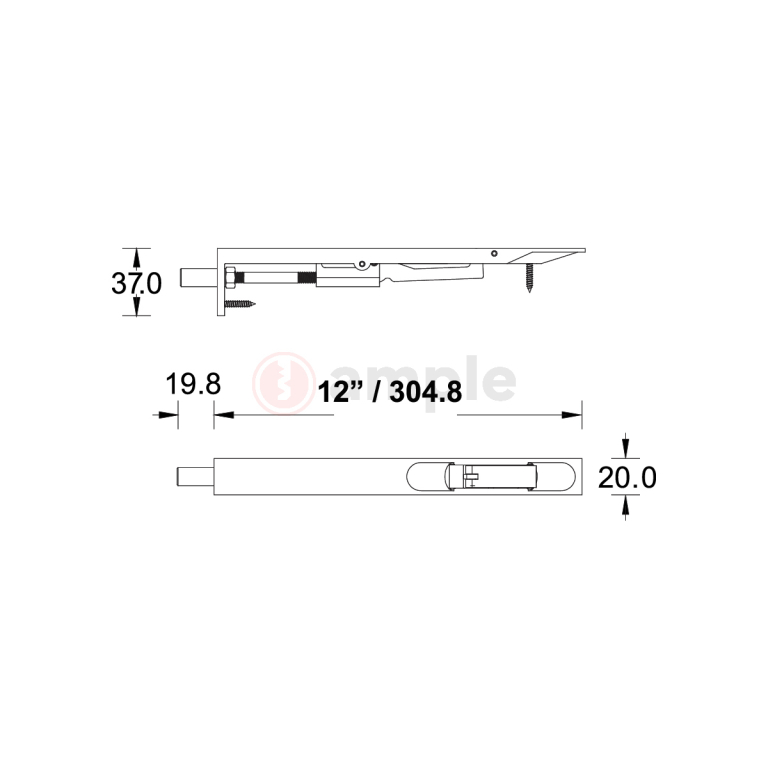 Evaloc-FB300LT-Lever-Type-Flush-Bolt-2