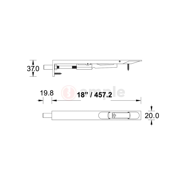 Evaloc-FB450LT-Lever-Type-Flush-Bolt-2