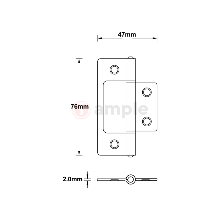 Evaloc-H031915-FLH-SS-Stainless-Steel-Flush-Hinge-2
