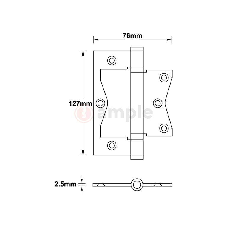 Evaloc-H053025-FLH-SS-Stainless-Steel-Bearing-Flush-Hinge-2