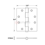 Evaloc-H053525-PN-SS-Stainless-Steel-Plain-Hinge-2