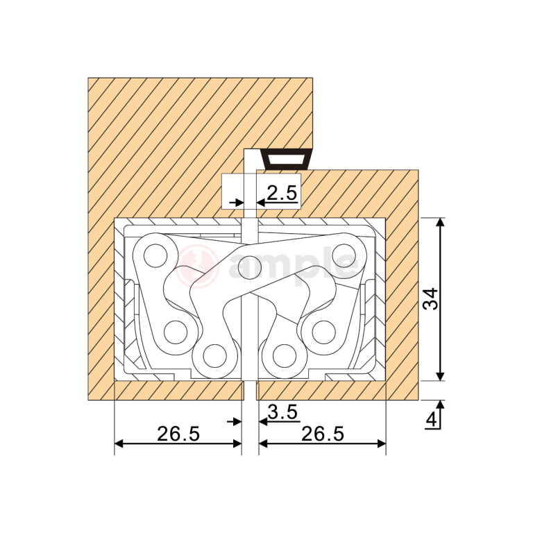 Evaloc Hcc120 Adjustable Concealed Hinge 3