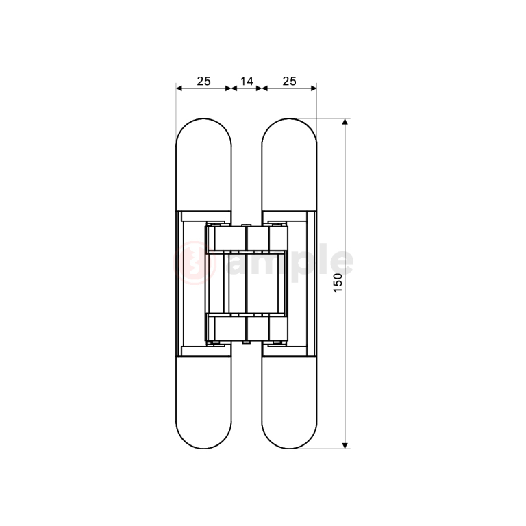 Evaloc Hcc40 Adjustable Concealed Hinge 2