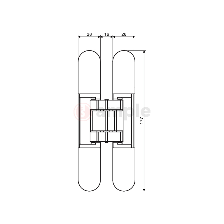 Evaloc Hcc80 Adjustable Concealed Hinge 2