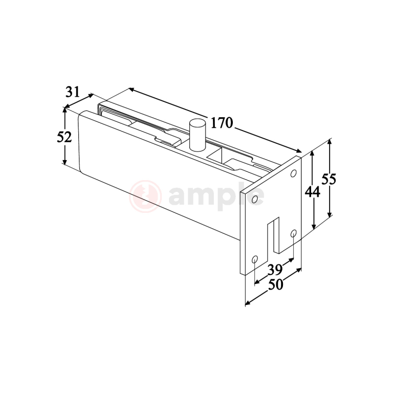 Evaloc Pt1206 Wall Mounted Top Transom Patch 2