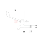 Modena M1208 Chrome Long Lever Bib Tap 2 2