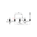 Modena M2703 Chrome 5 Hole Bath Shower Mixer 2 2