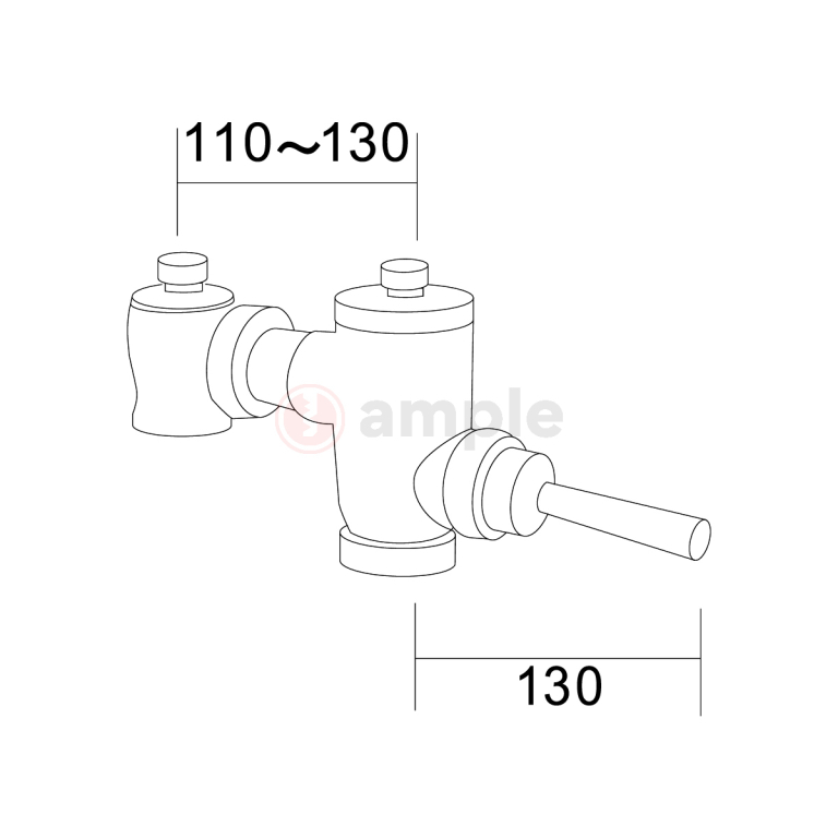 Modena M6203 Chrome Wc Flush Valve 2 2
