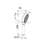 Modena M7302 Chrome Hand Shower 2 2