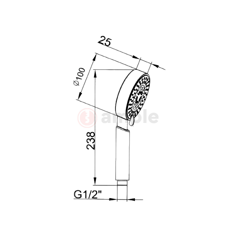 Modena M7302 Chrome Hand Shower 2 2