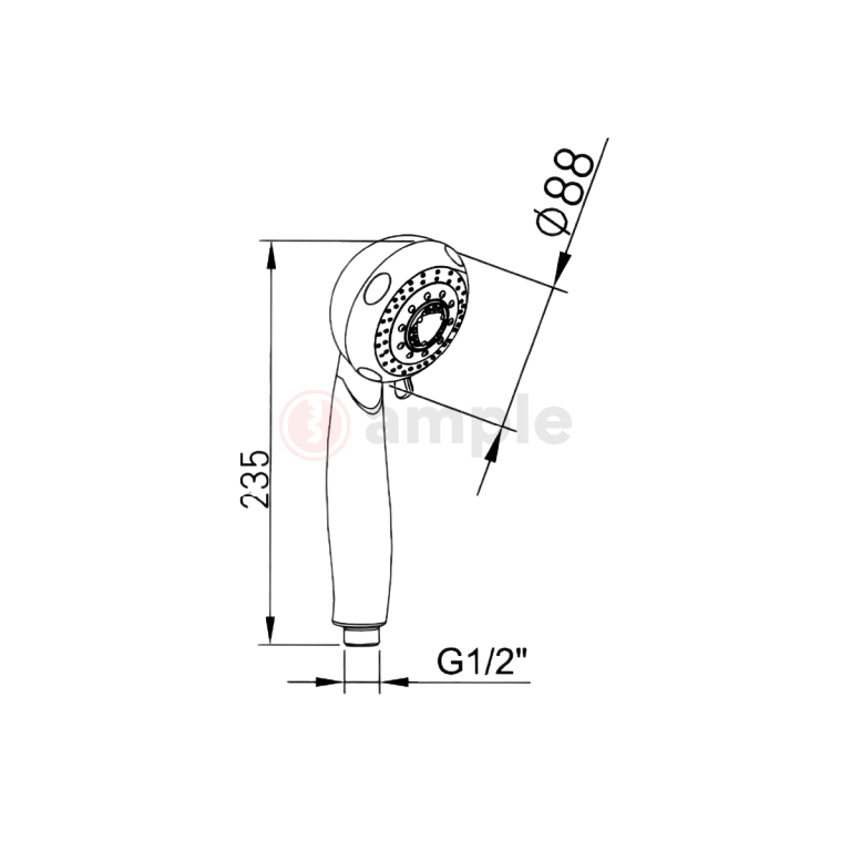 Modena M7308 Chrome Hand Shower 2 2
