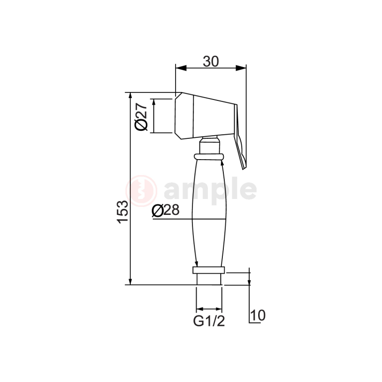 Modena M7409 Chrome Hand Bidet 2 2