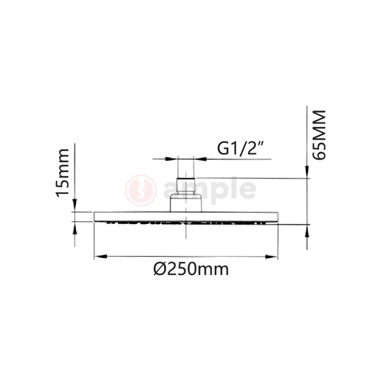 Modena M7602 Chrome Rain Shower Head 2 2