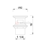 Modena M8105 Chrome Brass Pop Up Waste 2 2
