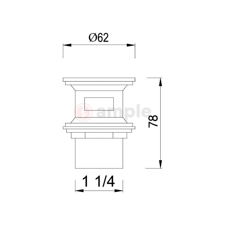 Modena M8105 Chrome Brass Pop Up Waste 2 2