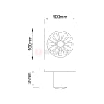 Modena M8308 Satin Stainless Steel Floor Trap 2 2