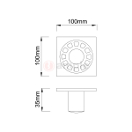 Modena M8309 Satin Stainless Steel Floor Trap 2 2