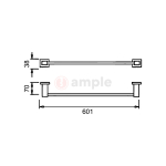 Modena M9201 Satin Stainless Steel Towel Rail 2 2