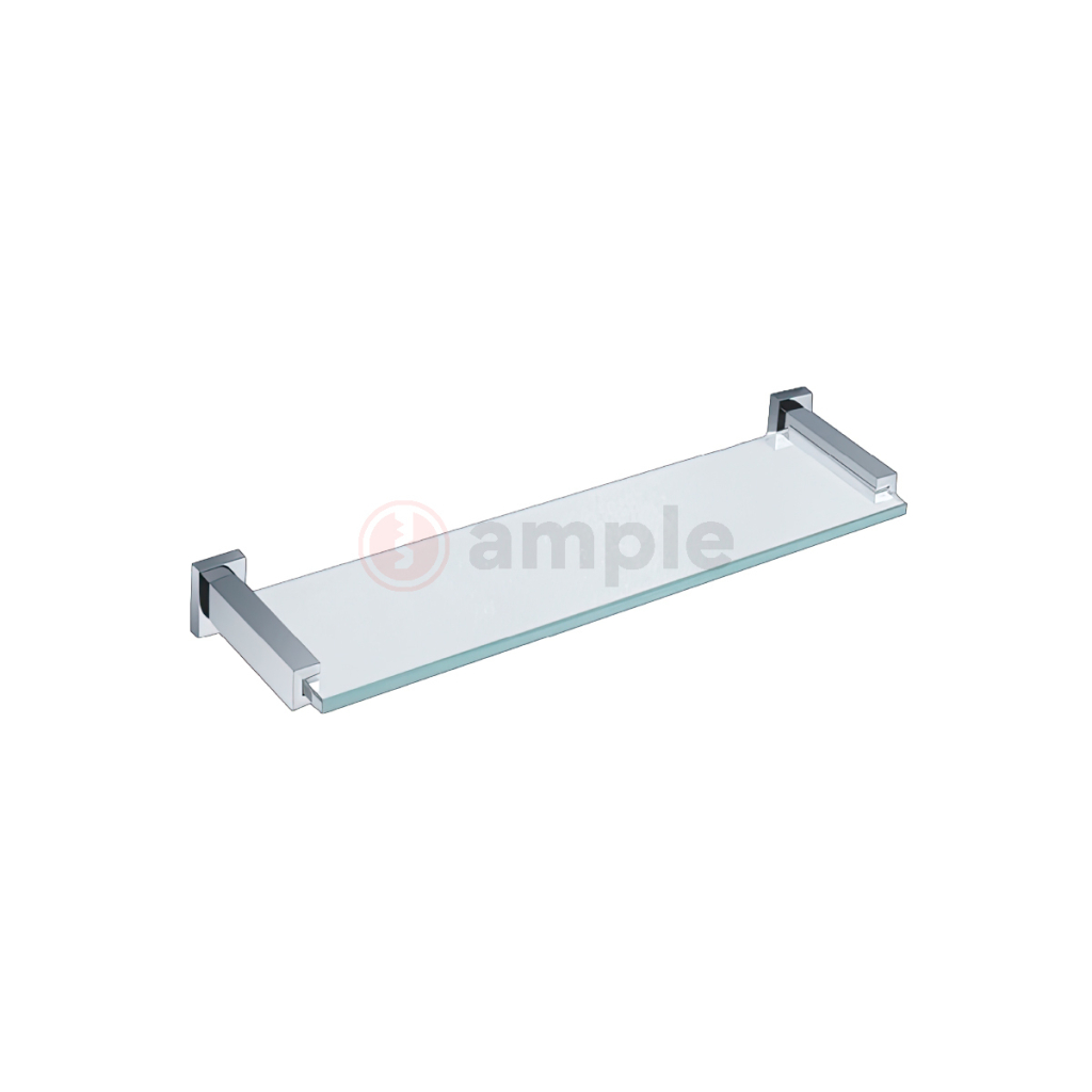Modena Hardware Modena M9204A Satin Stainless Steel Glass Shelf - Ample Architectural ...