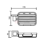 Modena M9208b Satin Stainless Steel Soap Dish Holder 2 2