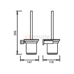 Modena M9209 Satin Stainless Steel Toilet Brush Holder 2 2
