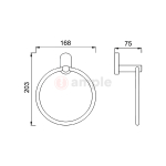 Modena M9500 Polished Stainless Steel Towel Ring 2 2