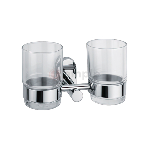 Modena M9506b Polished Stainless Steel Double Tumbler Holder 1 2