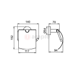 Modena M9507 Polished Stainless Steel Toilet Roll Holder 2 2