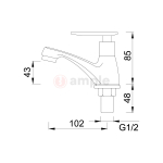 Modena Ma2102 Chrome Basin Pillar Tap 2 2