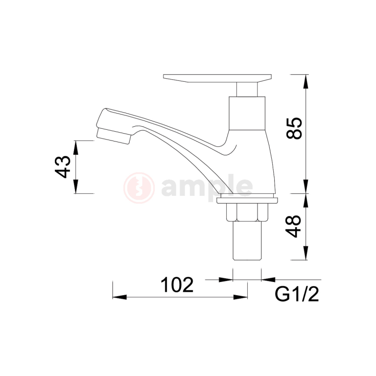 Modena Ma2102 Chrome Basin Pillar Tap 2 2