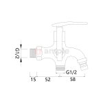 Modena Mb1302 Chrome Two Way Tap 2 2