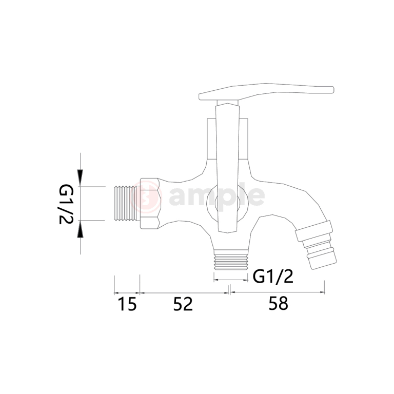 Modena Mb1302 Chrome Two Way Tap 2 2