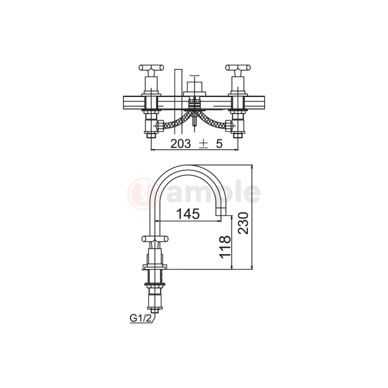 Modena Mc2602 Chrome Basin Mixer 2 2