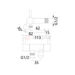 Modena Ml1308 Chrome Two Way Tap 2 2