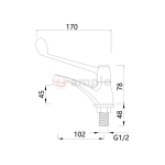 Modena Mm2115 Chrome Long Lever Pillar Tap 2 2
