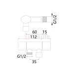 Modena Mo1306 Chrome Two Way Tap 2 2