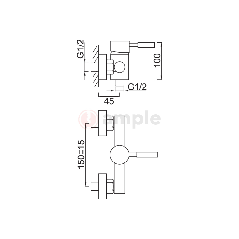 Modena Ms2416 Chrome Shower Mixer 2 2