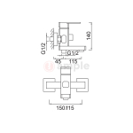 Modena My2303 Chrome Bath Shower Mixer 2 2