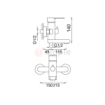 Modena My2305 Chrome Bath Shower Mixer 2 2