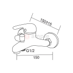 Modena My2318 Chrome Bath Shower Mixer 2 2