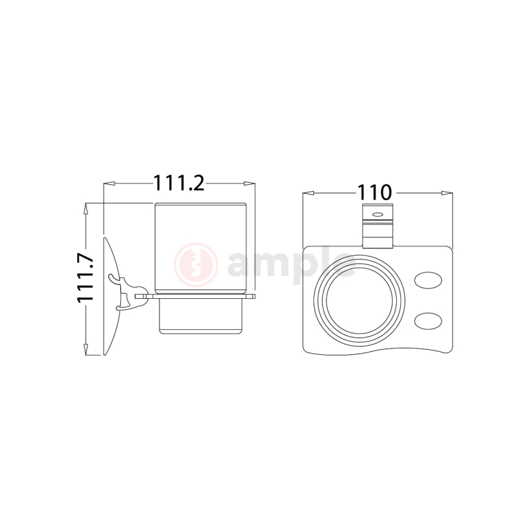 Premio Bk 3111 Single Tumbler Holder 2