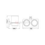 Premio Bk 3112 Double Tumbler Holder 2