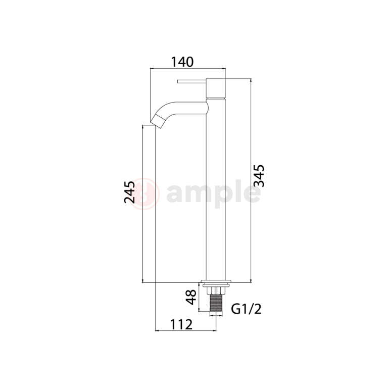 Premio Mb 1058q Basin Mixer Quatour Tall 2