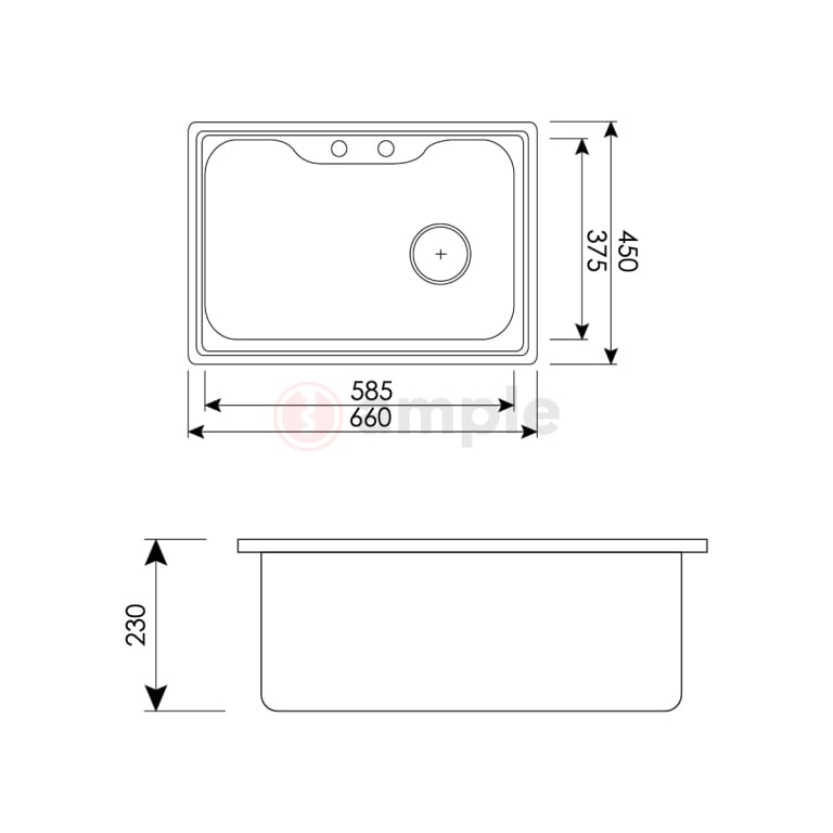 Premio S1 6645 Single Medium Sink 2