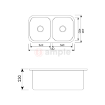 Premio S2 7645u Double Undermount Sink 2