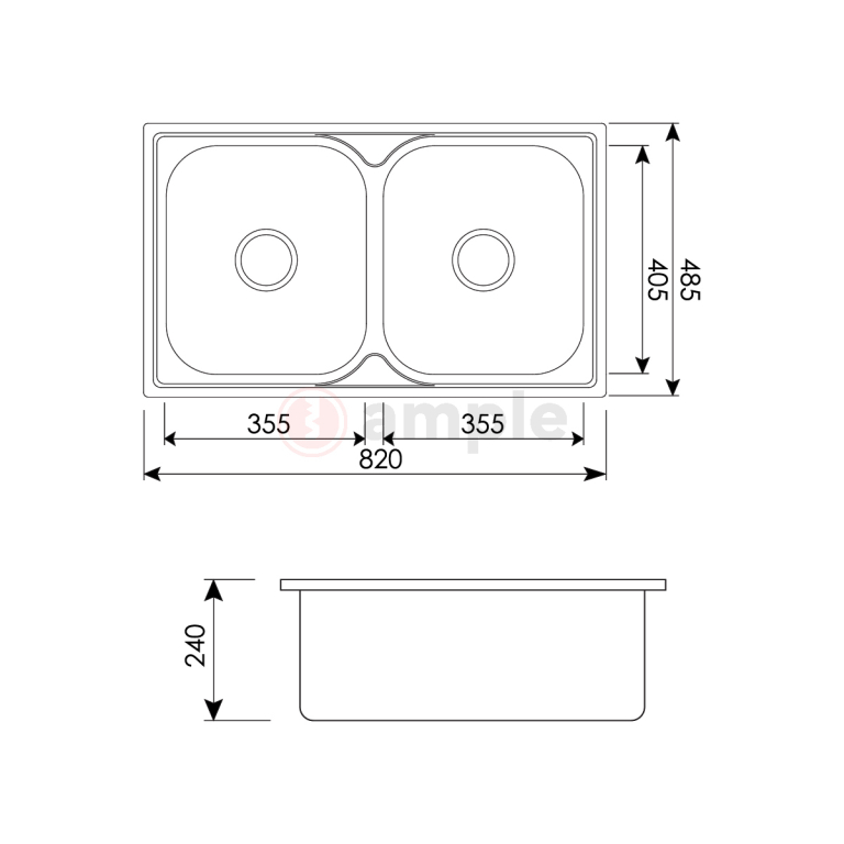 Premio S2 8248 Double Sink Big R 2