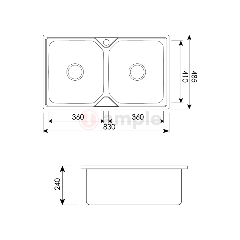 Premio S2 8348u Double Sink Small R 2